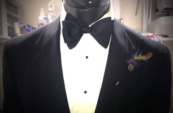 Black Oversized - Knotted Handcrafted Bowties