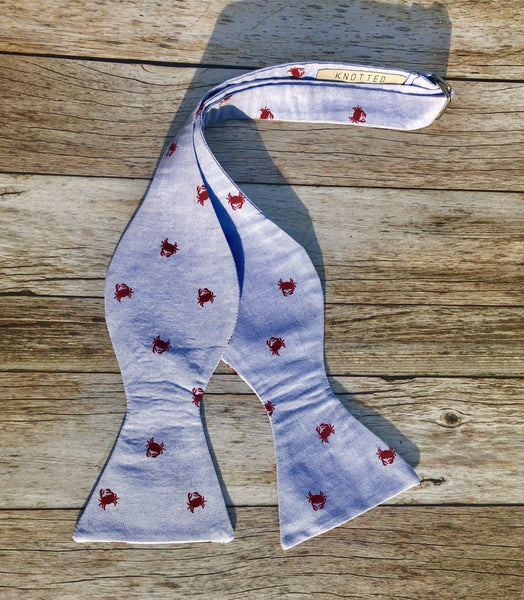 Blue Crab - Knotted Handcrafted Bowties