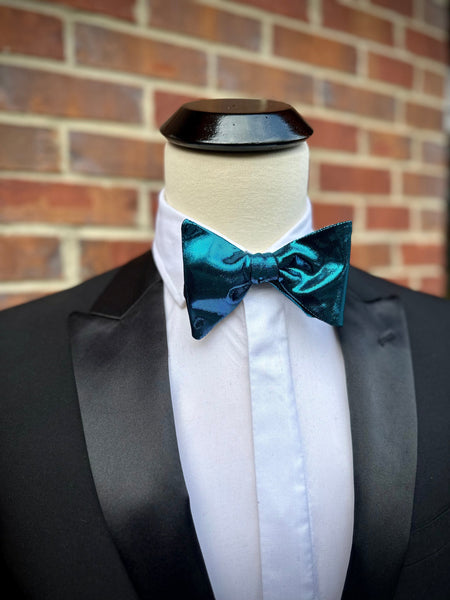 Aqua Shimmer - Knotted Handcrafted Bowties