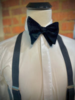 Oversized Black Snakeskin - Knotted Handcrafted Bowties