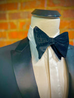 Oversized Black Snakeskin - Knotted Handcrafted Bowties