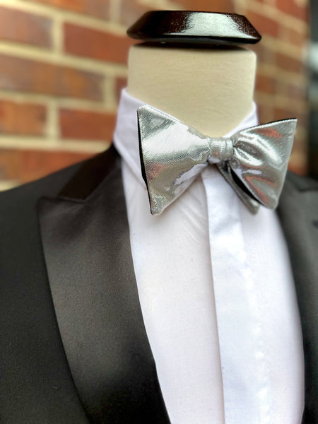 Silver Shimmer - Knotted Handcrafted Bowties