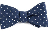 Navy Blue with White Polka Dots