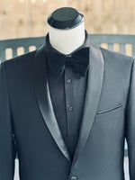 Oversized Black Snakeskin - Knotted Handcrafted Bowties
