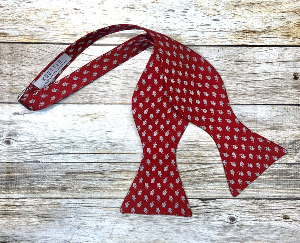 Small Grey Elephants - Knotted Handcrafted Bowties