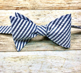 Traditional Seersucker - Knotted Handcrafted Bowties