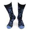 Navy Floral Socks - Knotted Handcrafted Bowties